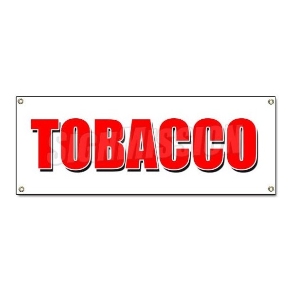 TOBACCO BANNER SIGN cigarettes cigar cigs pipes vape smoke tobacconist